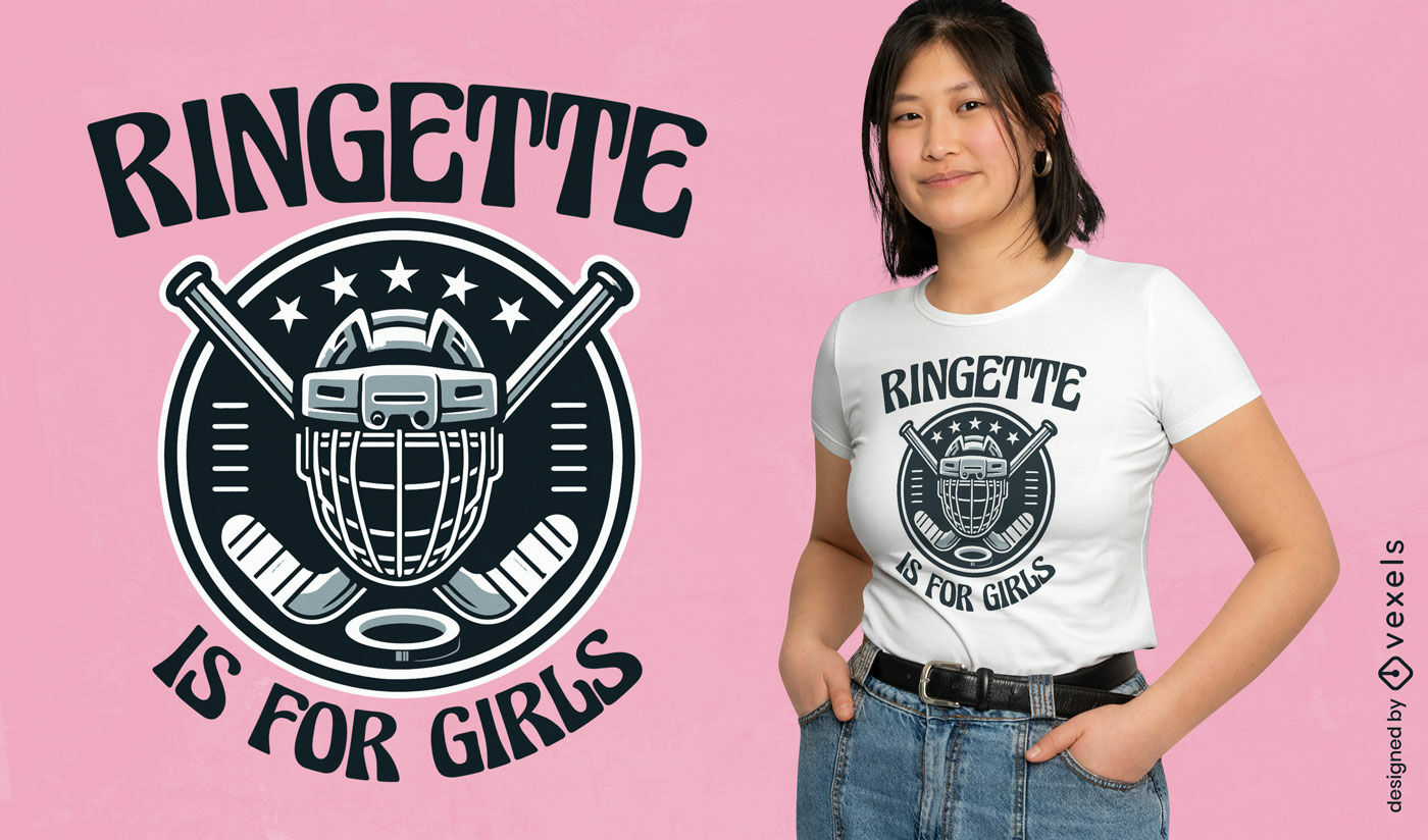 Design de camiseta com emblema esportivo para meninas