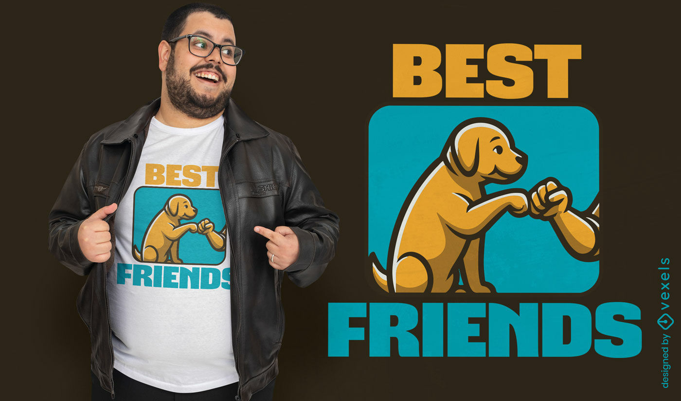 Dog-human friendship t-shirt design