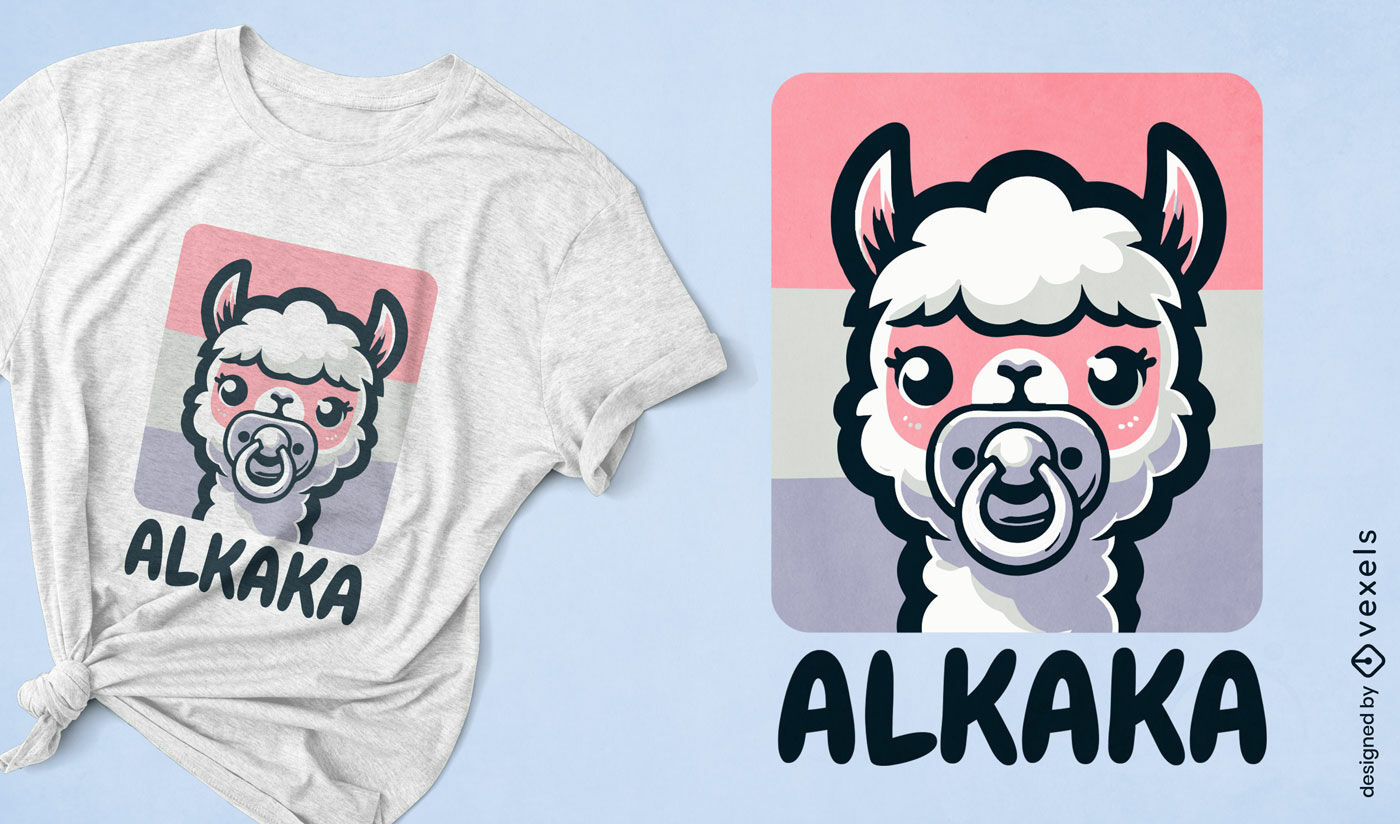 Diseño de camiseta de llama bebé