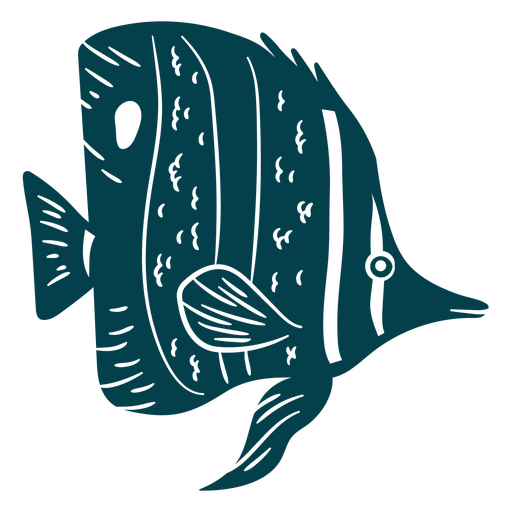 Large blue fish design PNG Design