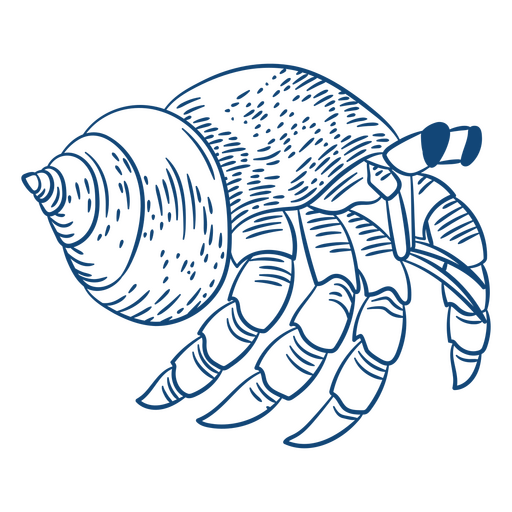 Crab line art design PNG Design