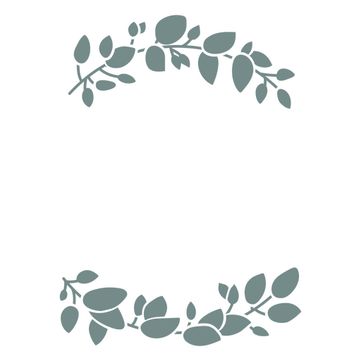 Botanischer Kranz mit offener Mitte PNG-Design