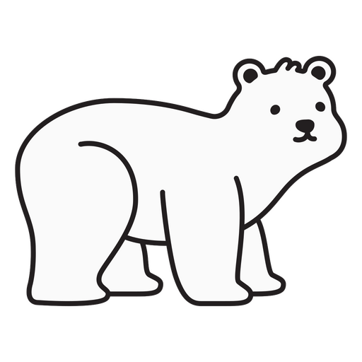 Design fofo de urso polar Desenho PNG