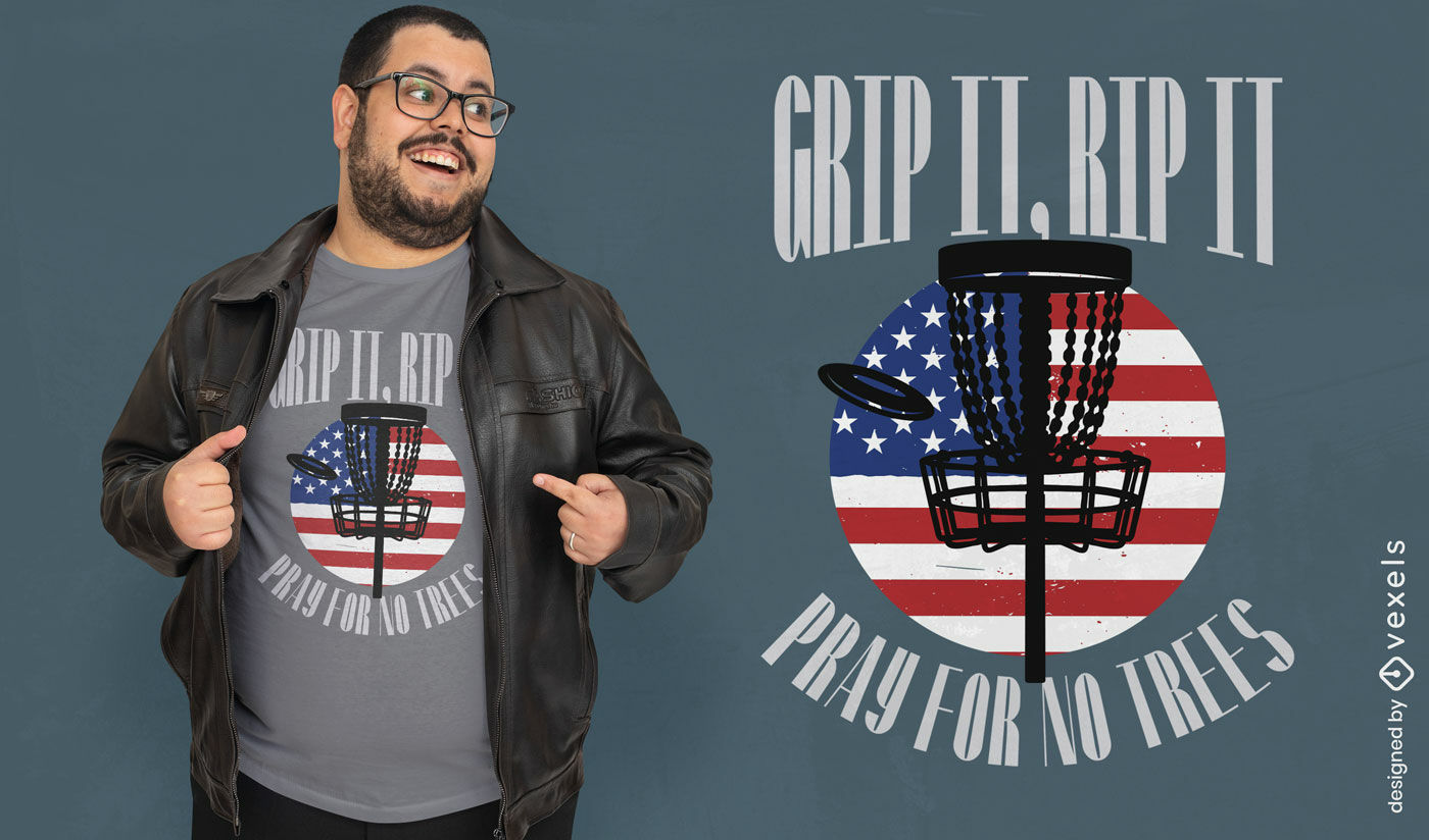 Disc golf patriotic t-shirt design