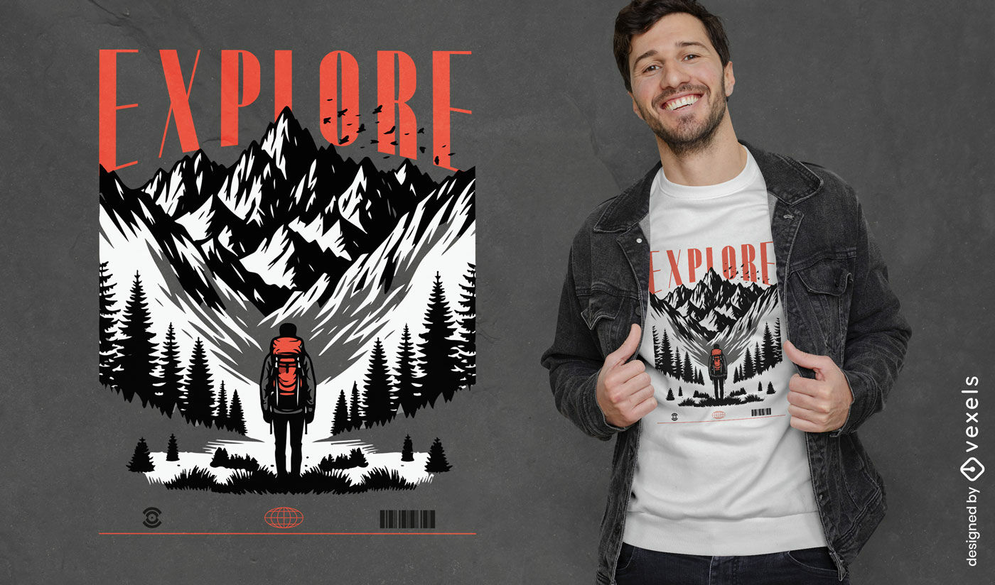 Mountain explorer t-shirt design