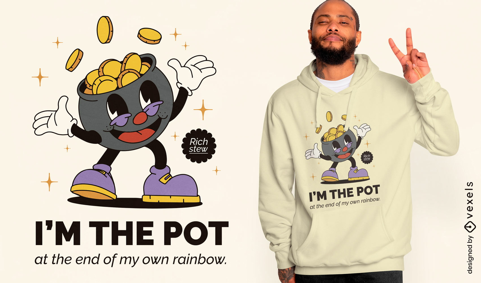 Lucky pot t-shirt design