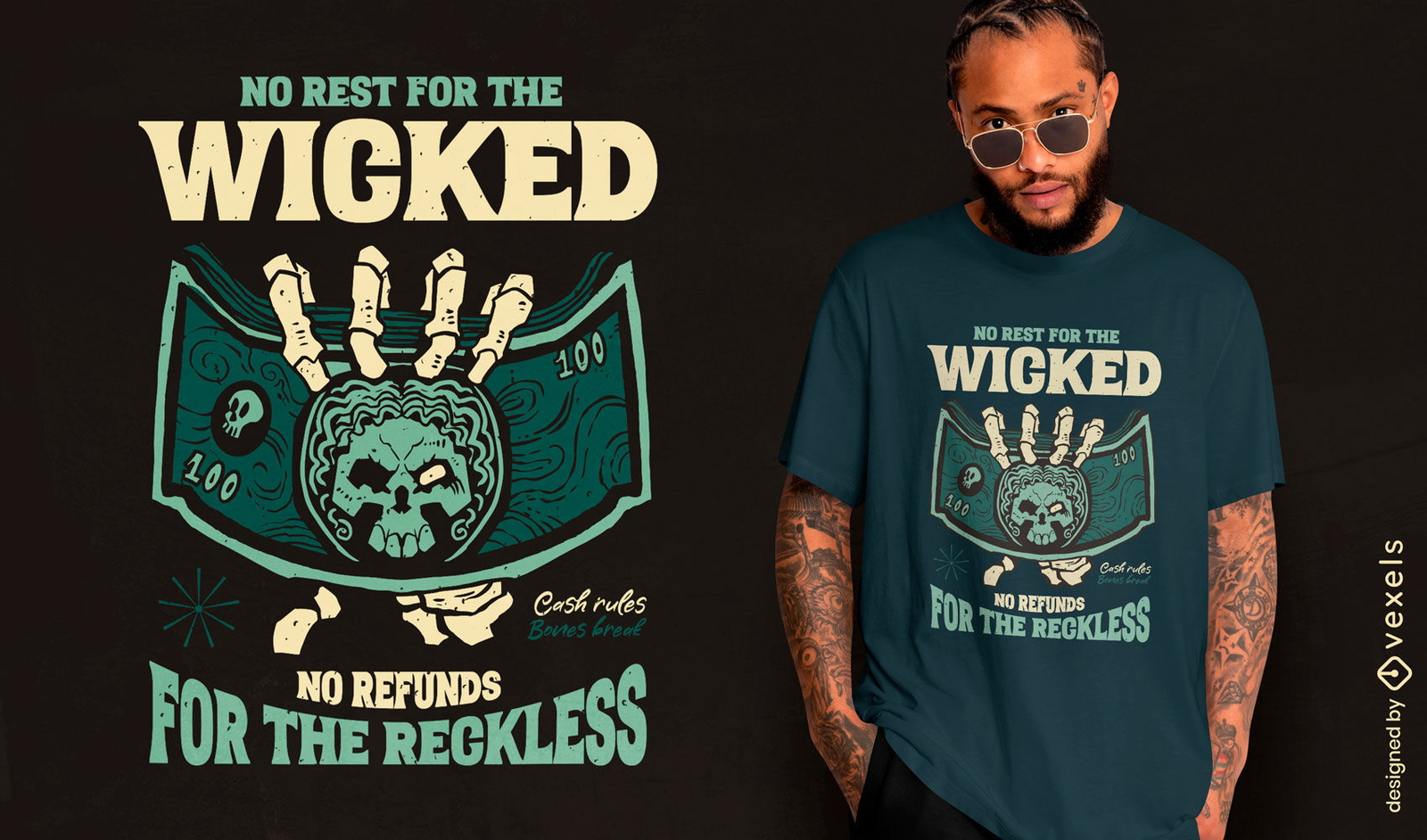 Wicked money t-shirt design