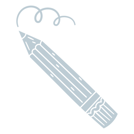 Drawing of a pencil on a piece of paper PNG Design