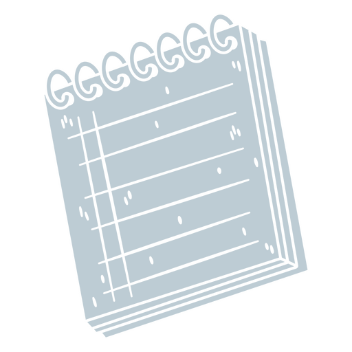 Design de caderno simples com padrão de grade Desenho PNG