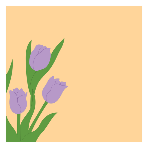 Design de tulipa roxa Desenho PNG