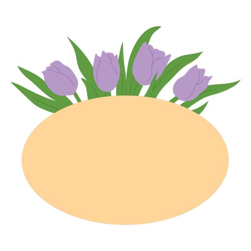 Purple tulip shape design PNG Design