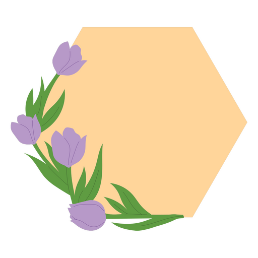 Design de flor de tulipa roxa Desenho PNG