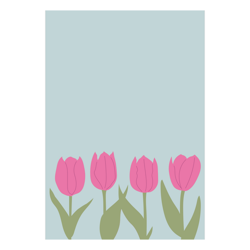 Design de tulipa rosa Desenho PNG