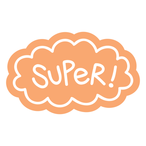 Super! design PNG Design