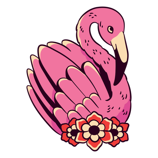 Pink flamingo design PNG Design