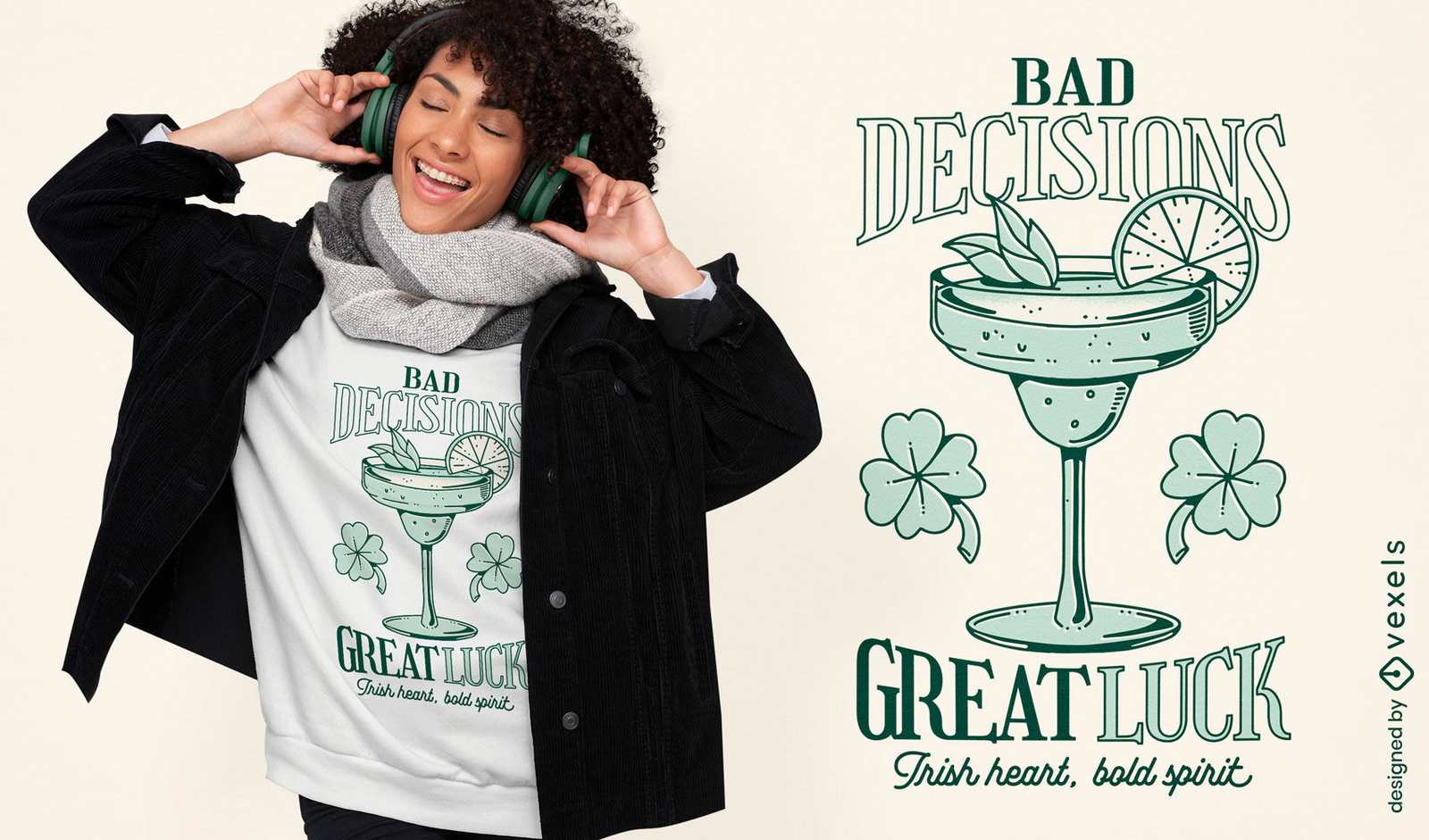 Bad decisions great luck t-shirt design