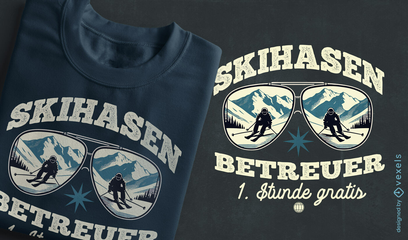 Snow ski supervisor t-shirt design