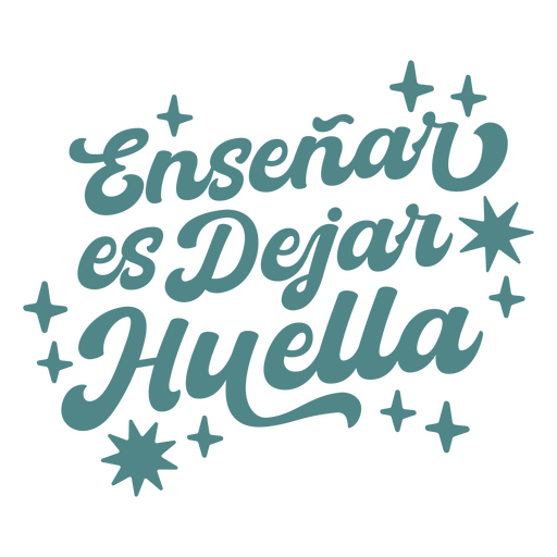 Enseñar é deixar o design de huellas Desenho PNG