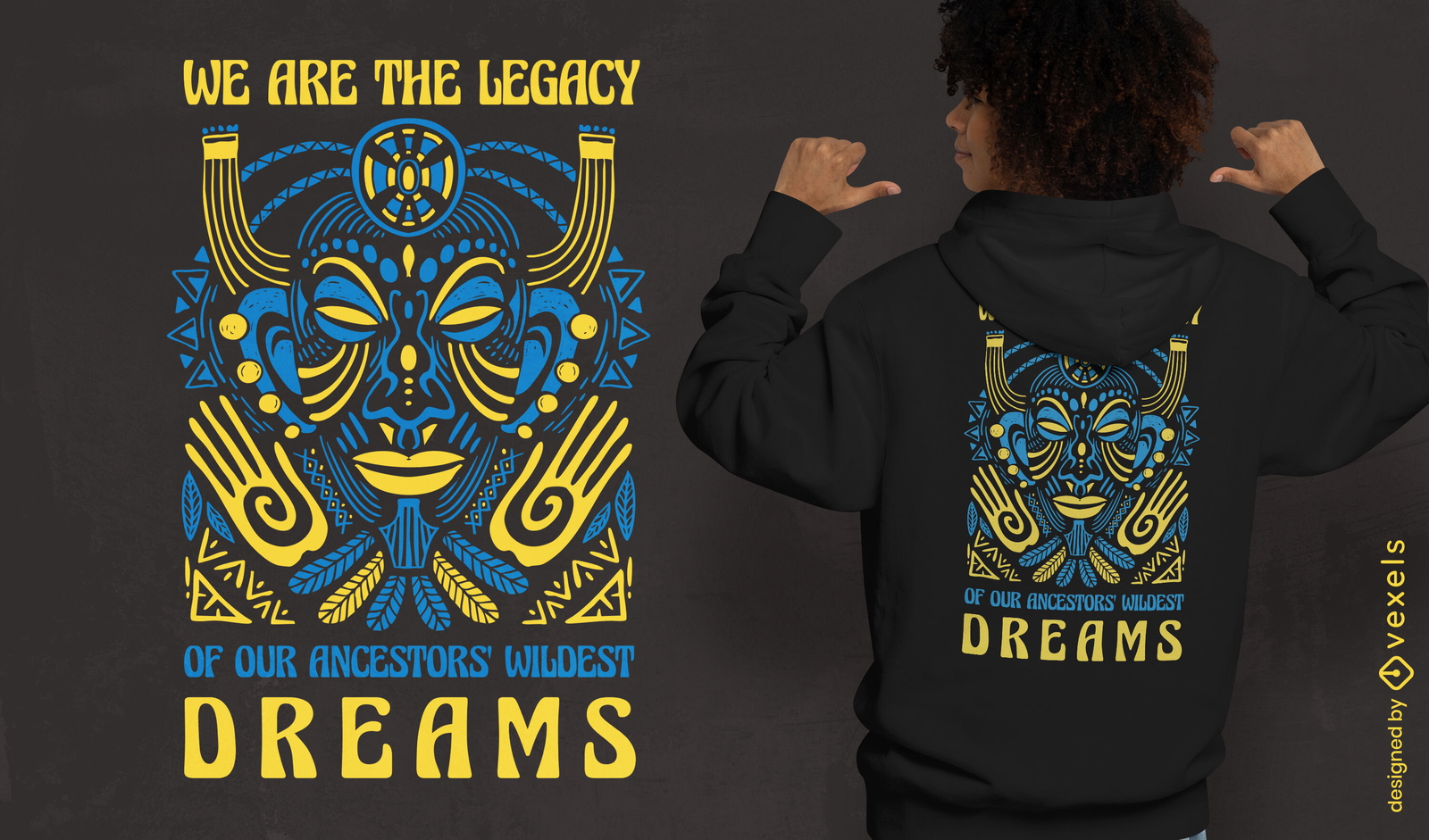 Design de camiseta dos sonhos mais selvagens dos antepassados