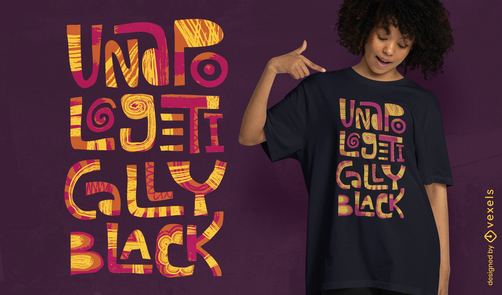 Diseño de camiseta Unapologetically Black