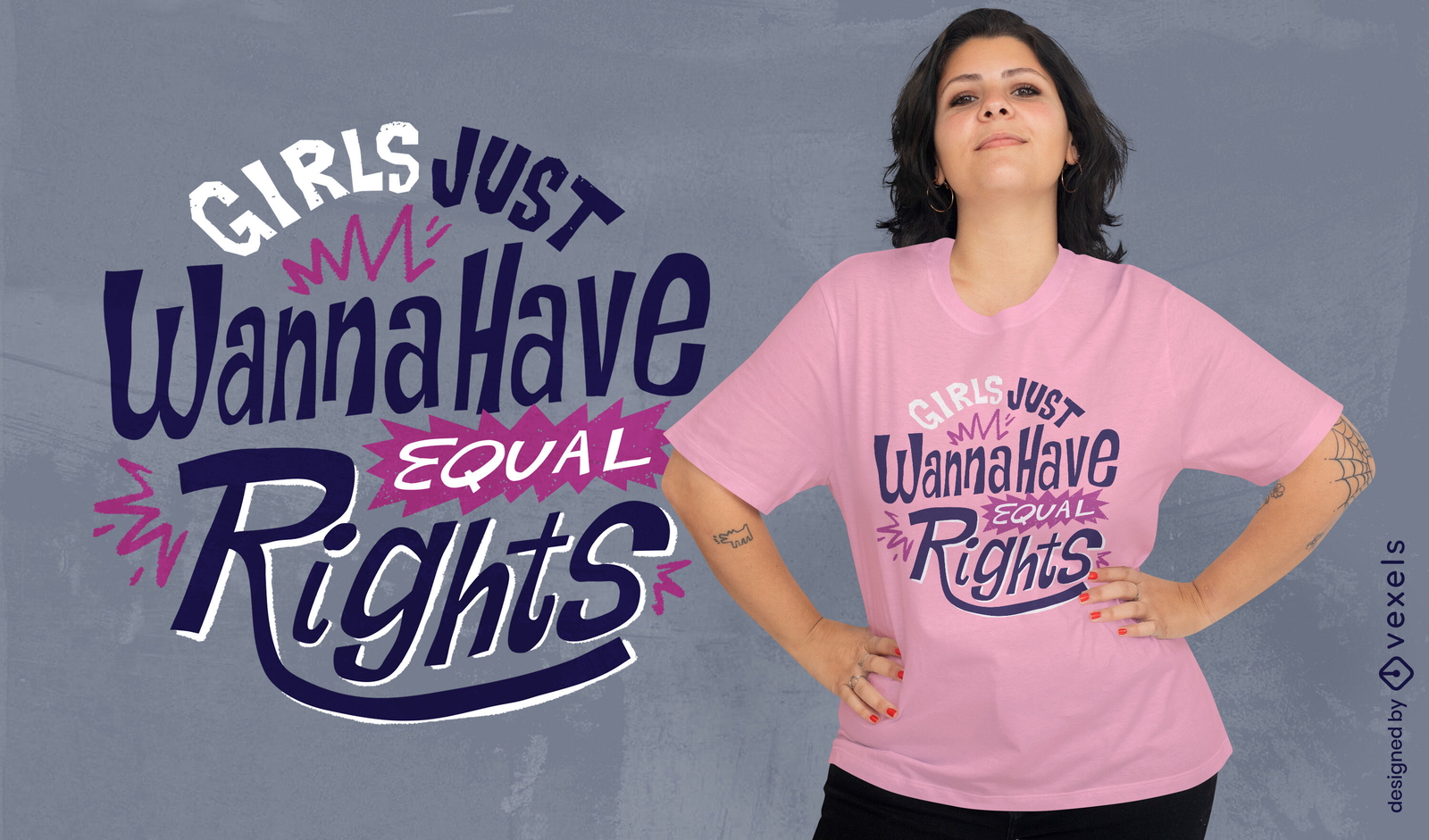 Girls just wanna have equal rights t-shirt design