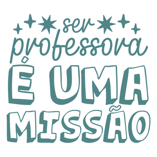 Ser profesora e uma missao diseño Diseño PNG