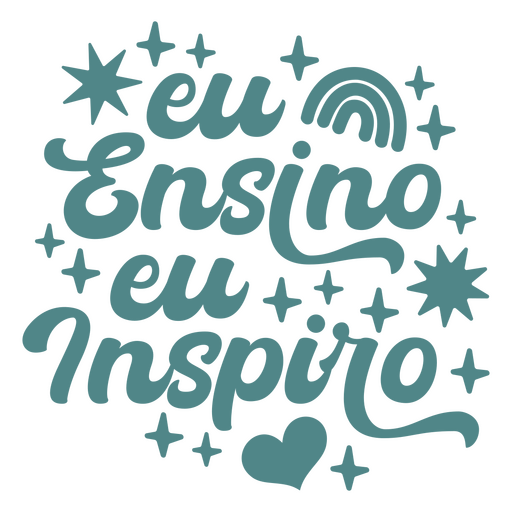 Design de citação inspiradora com um coração Desenho PNG