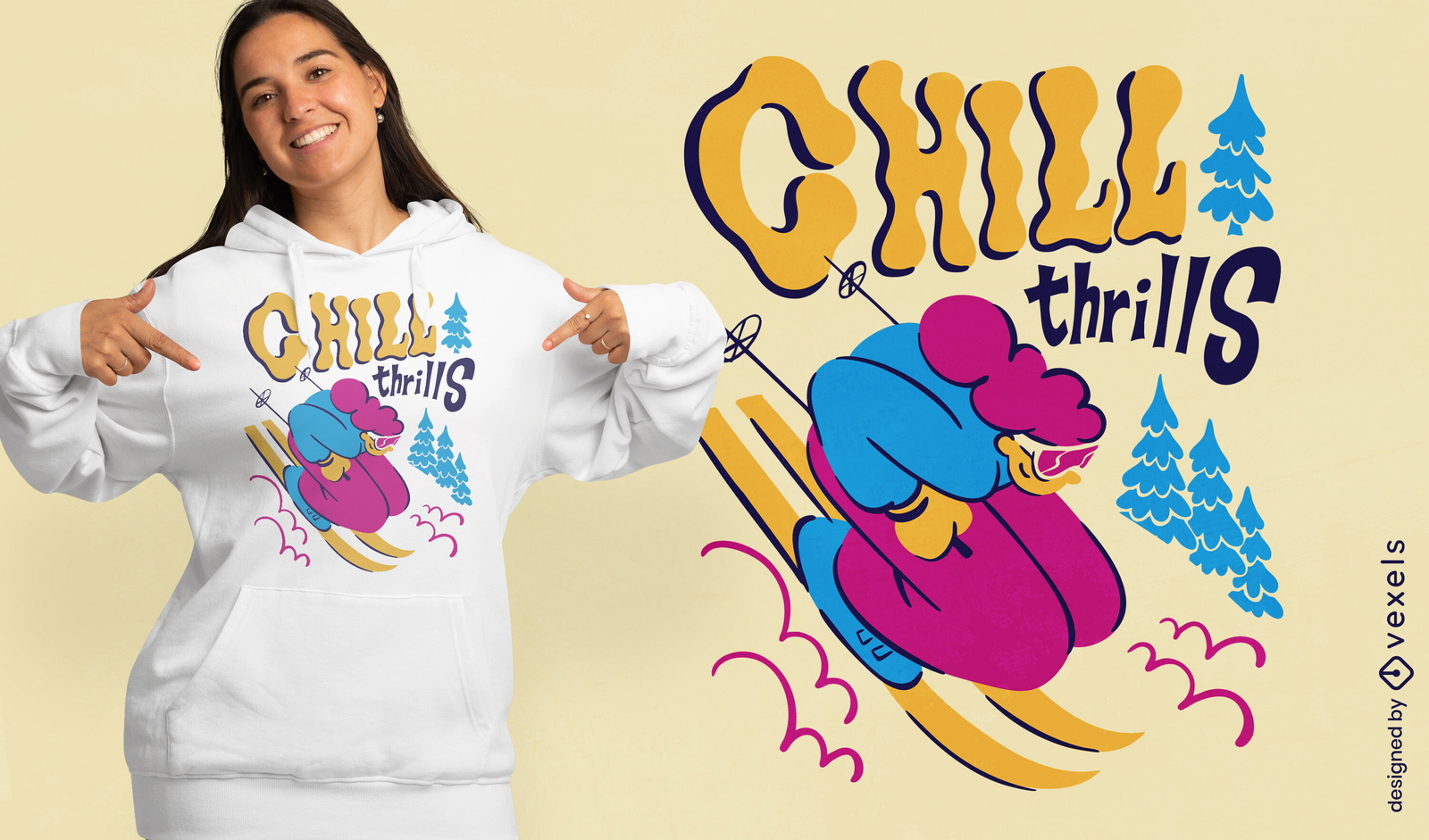 Diseño de camiseta Chill thrills