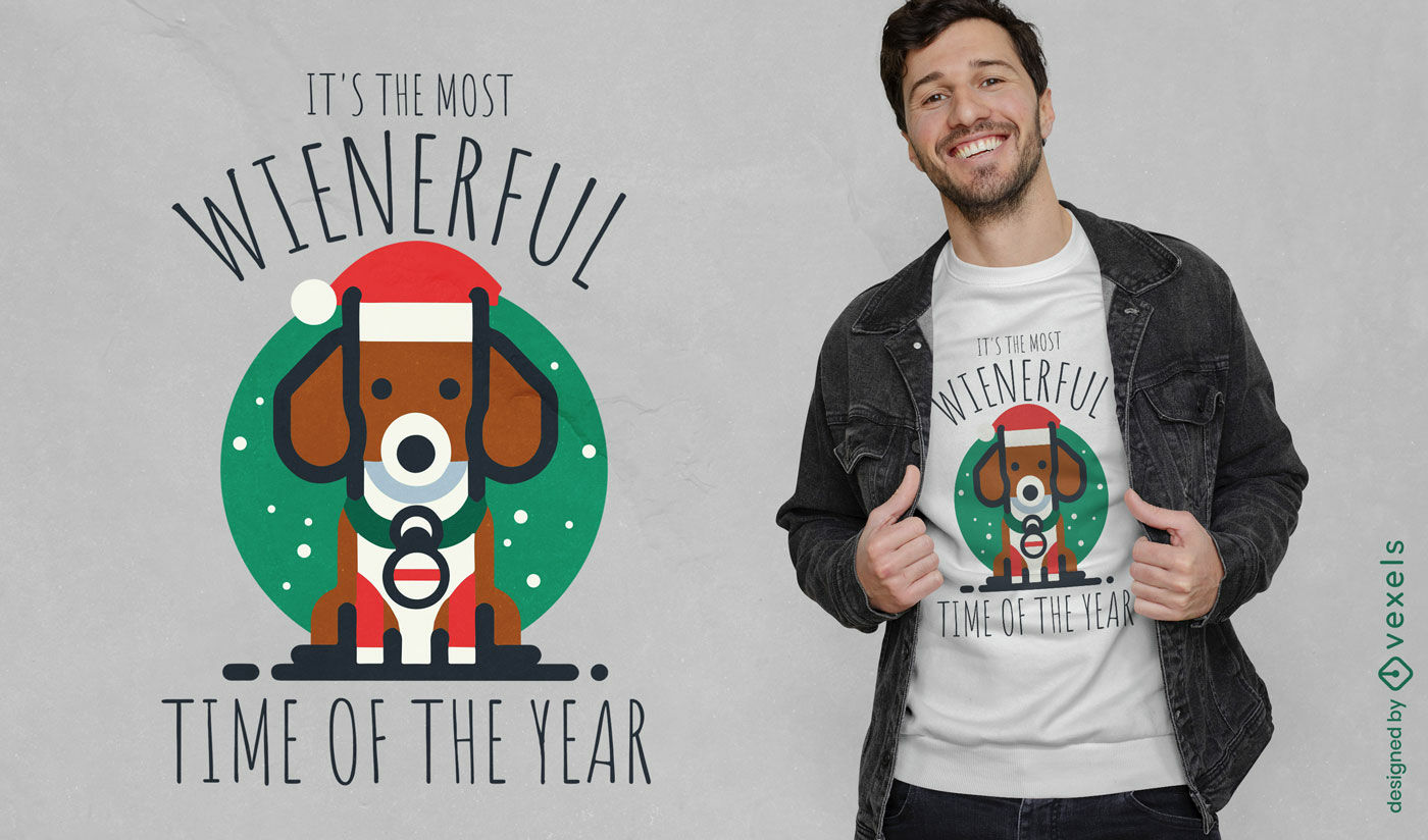 Design de camiseta de Natal Wienerful