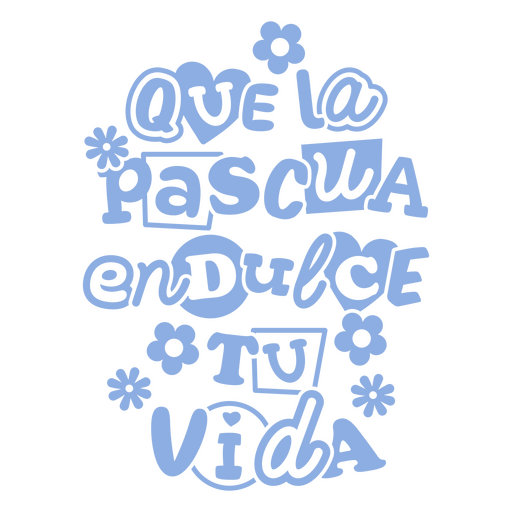 Frase de pascua en español Diseño PNG