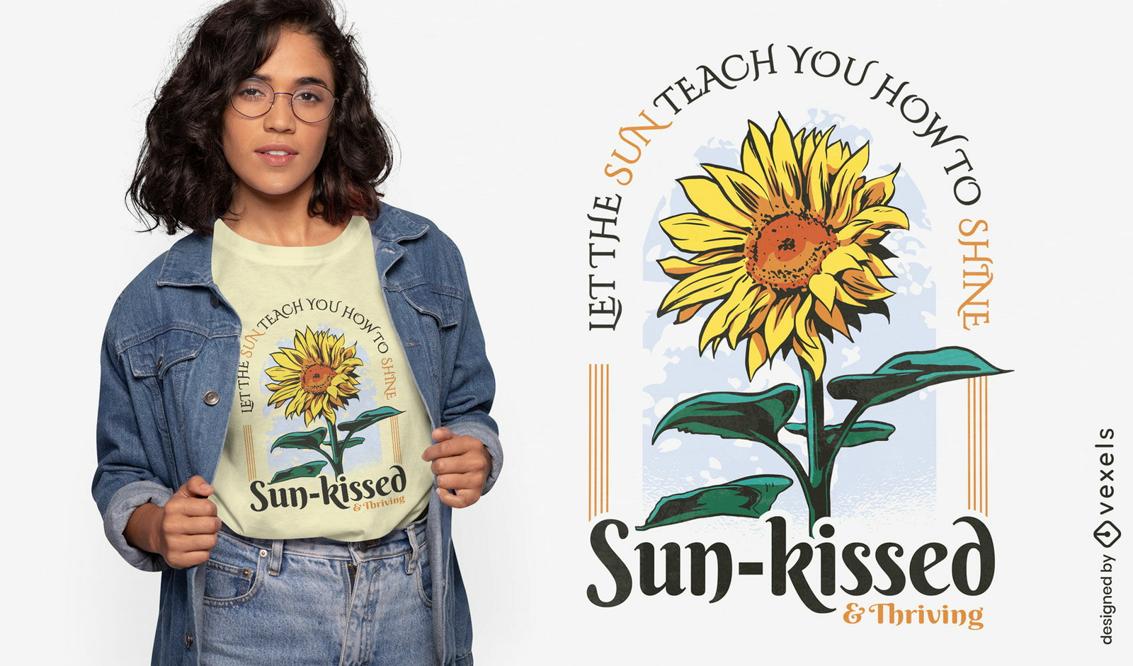 Sun-kissed sunflower t-shirt design