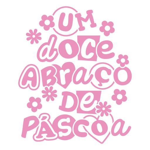 Pink um doce abraco de pascua design PNG Design