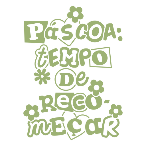 Pascoa: tempo de recomeçar Desenho PNG