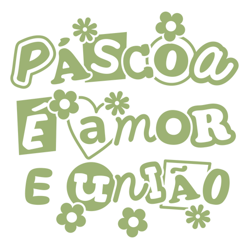 Pascoa e amor e union PNG Design