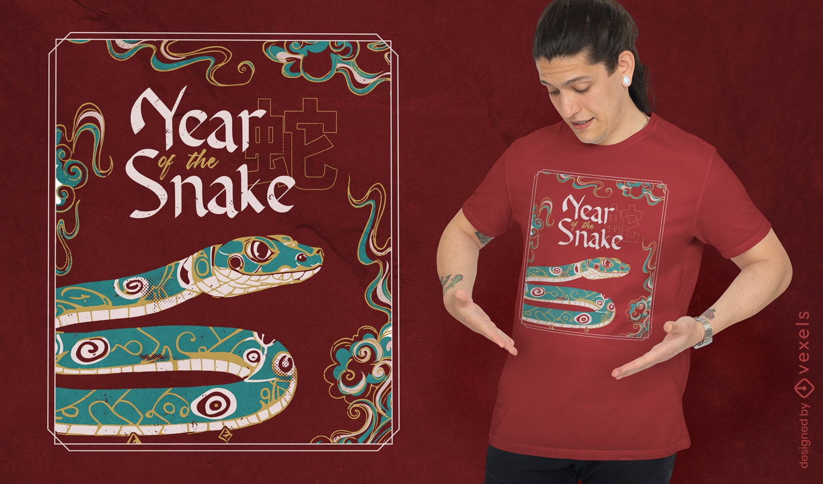 Chinese zodiac Year of the Snake t-shirt design