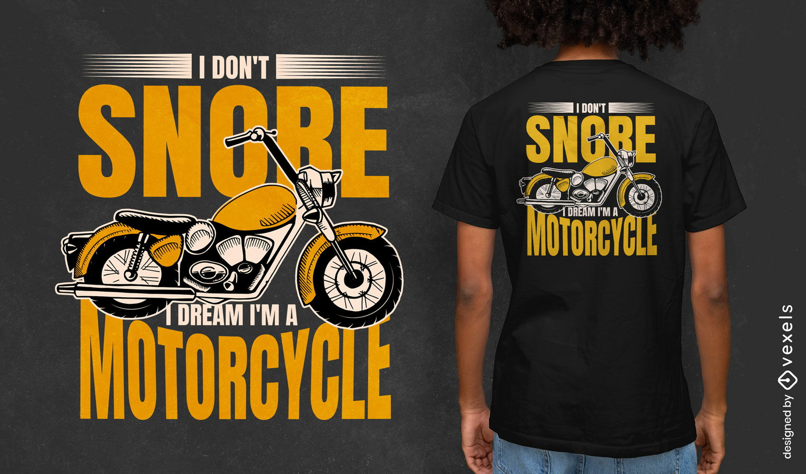 Design de camiseta com citação de sonho de motocicleta