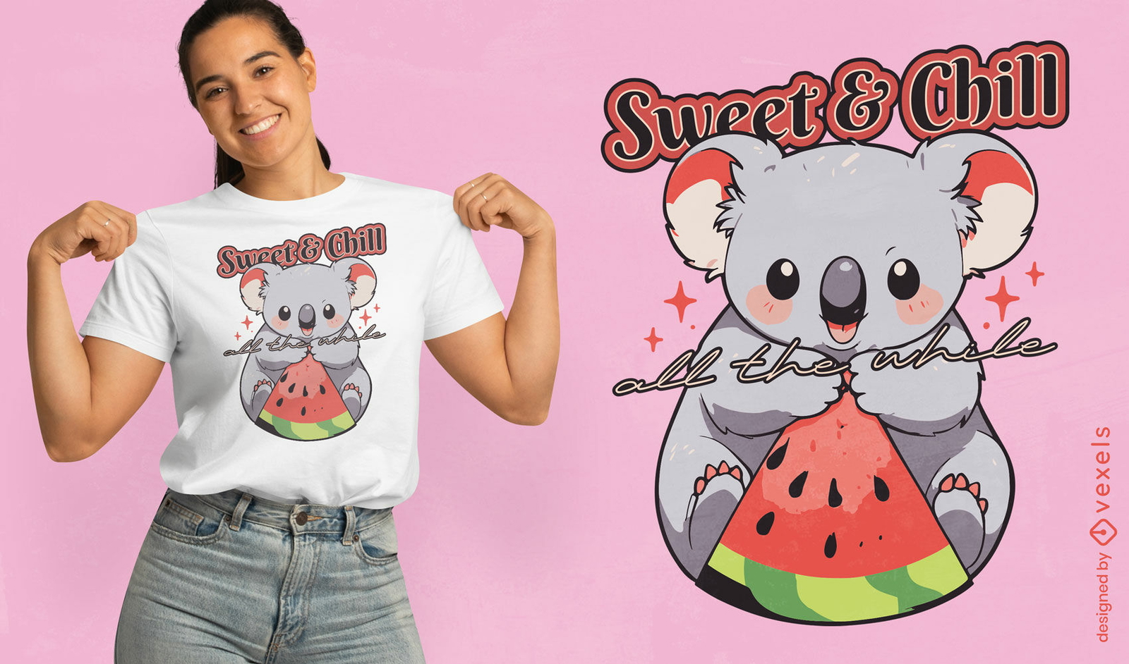 Design de camiseta de coala Sweet & Chill