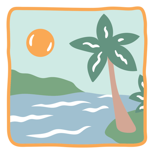 Design de palmeira tropical Desenho PNG