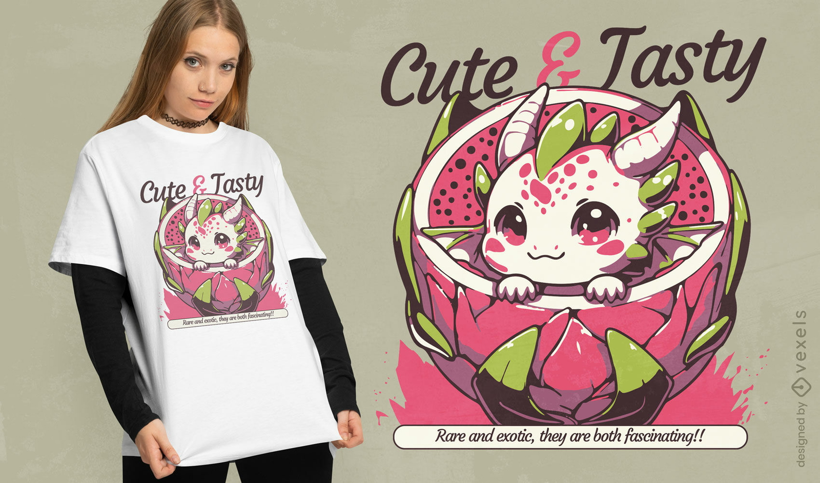 Cute fantasy dragon t-shirt design