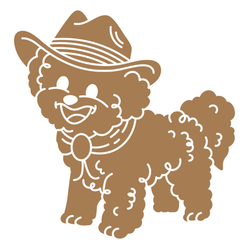 Adorable poodle design PNG Design