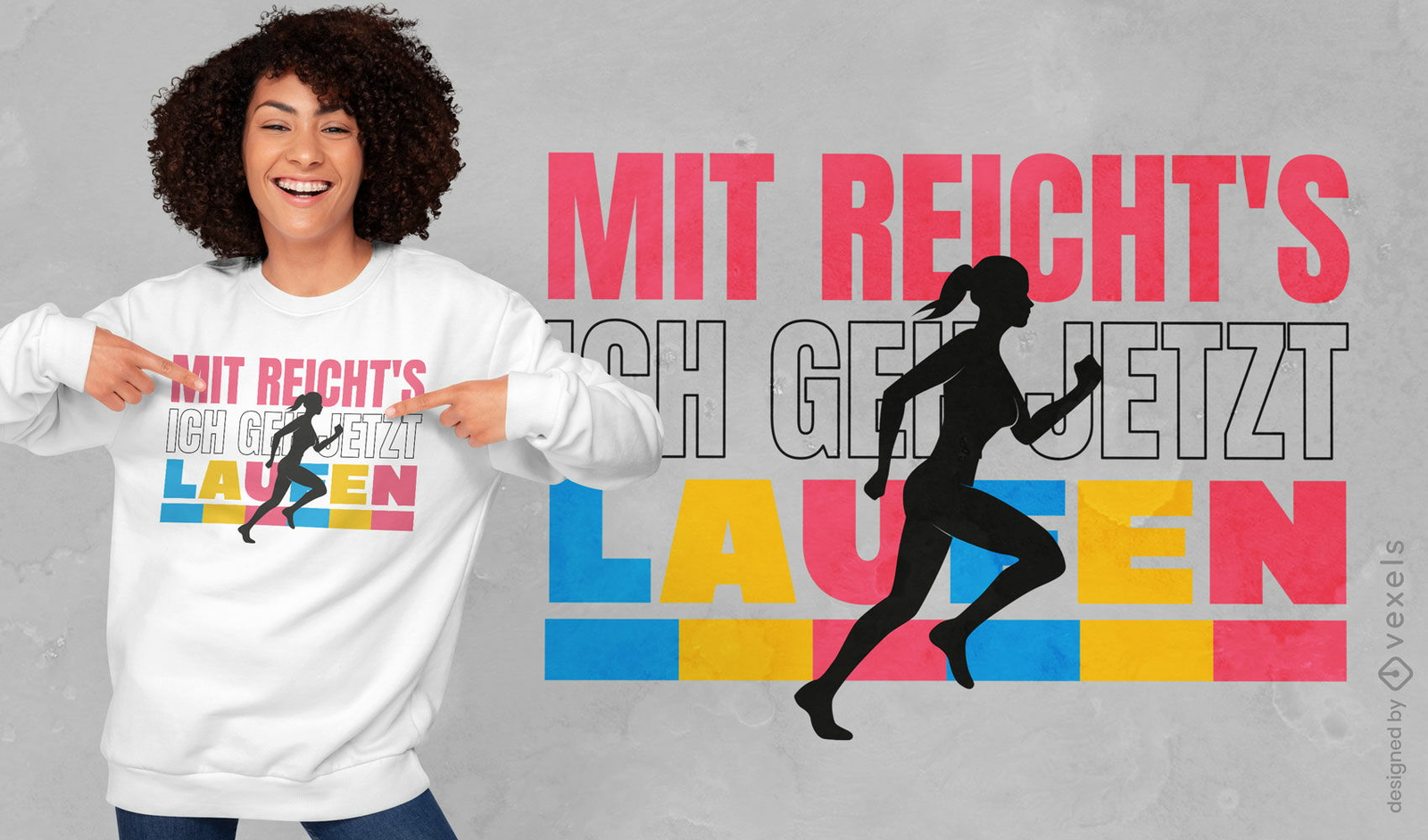 German running motivation t-shirt design	