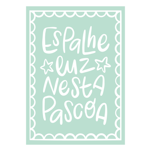 Espalhe luz nesta pascoa green design PNG Design