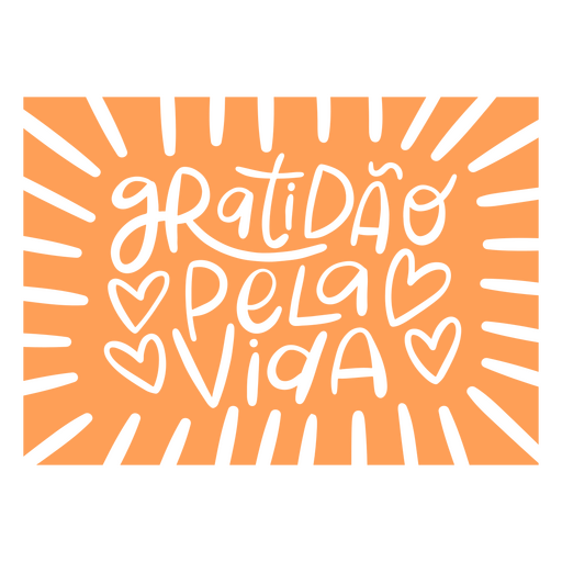 Design de camiseta de gratidão à vida Desenho PNG