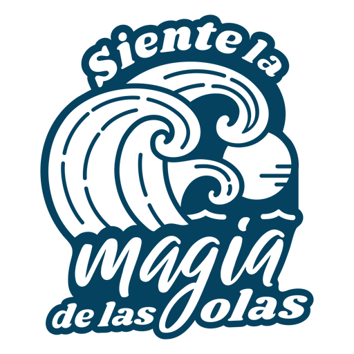 Siente la magia de las olas diseño recortado Diseño PNG