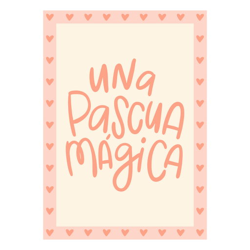 Design de letras Una pascua magica Desenho PNG