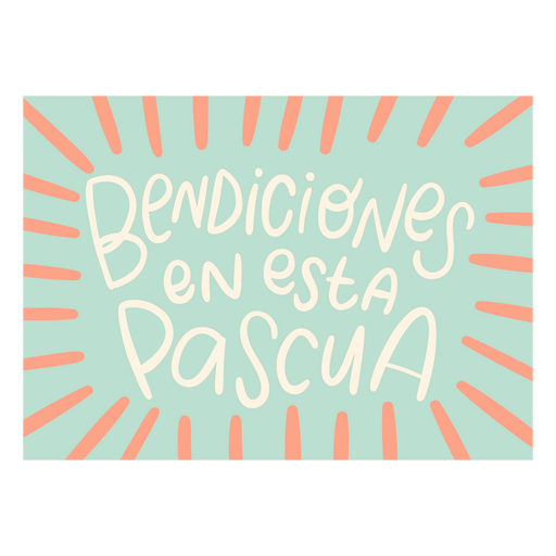 Bendiciones en esta pascua design PNG Design