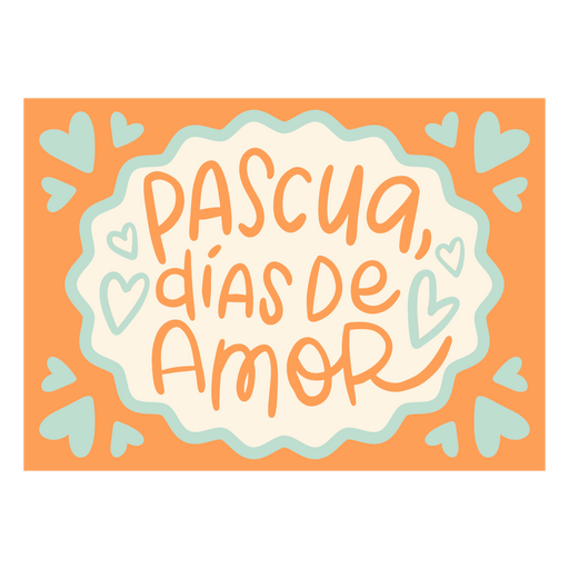 Cita romántica sobre fondo naranja. Diseño PNG