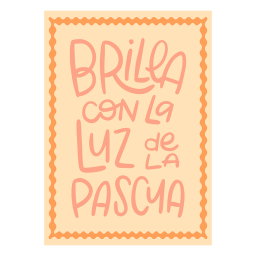 Brilia con la luz de la pascua orange background PNG Design