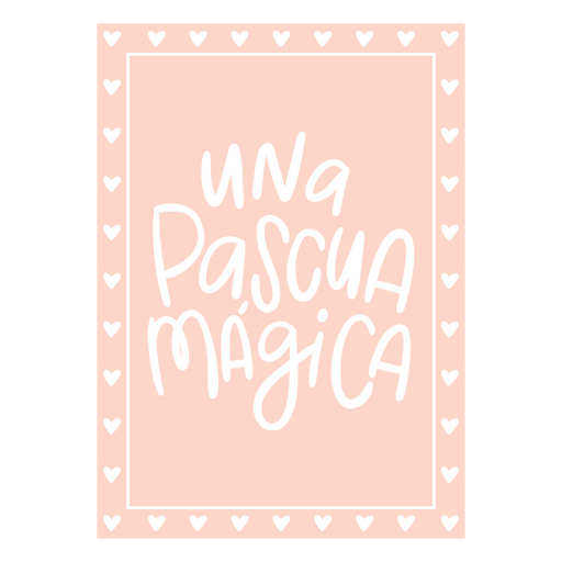 Uma páscoa mágica rosa design Desenho PNG