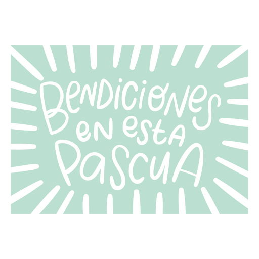 Bendiciones en esta pascua design verde Desenho PNG